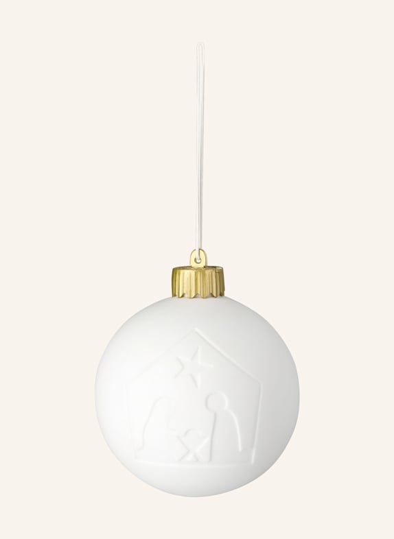 RÄDER Weihnachtskugel KRIPPE WEISS / GOLD