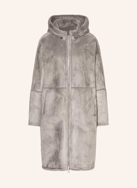 CINQUE Kunstpelz-Mantel CISAFFIRA zum Wenden GRAU