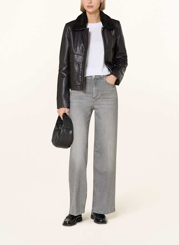 comma casual identity Wide Leg Jeans 95Z7 grey/black