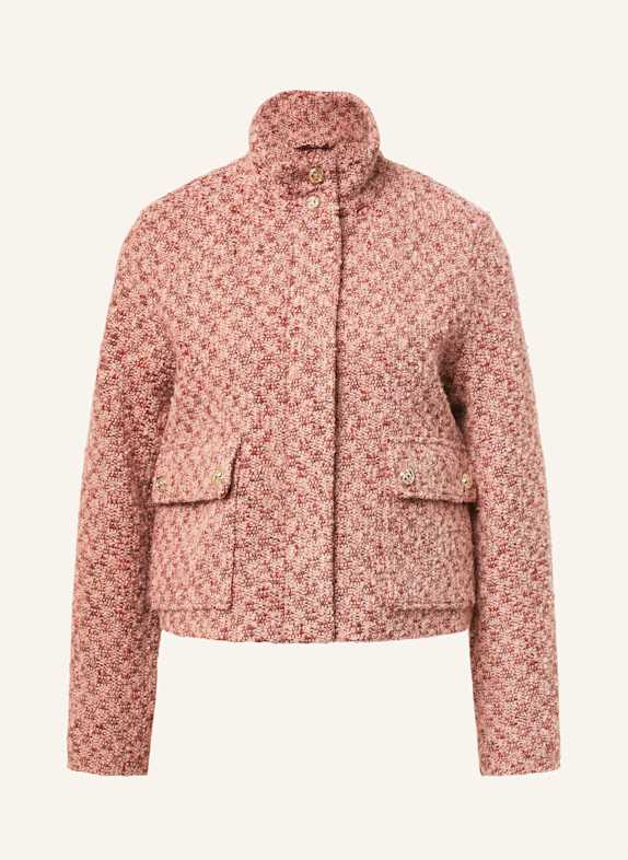 s.Oliver BLACK LABEL Kastenjacke mit Glitzergarn ROSA / HELLROSA / DUNKELROT