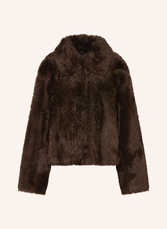 STAND STUDIO Lederjacke KENZIA DUNKELBRAUN