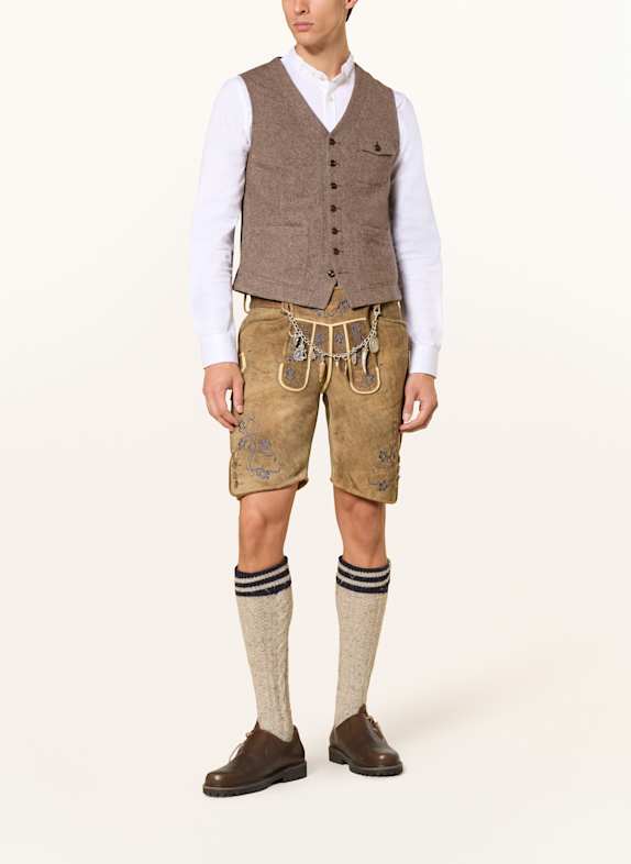 Grasegger Traditioneel vest MARRON FONCÉ