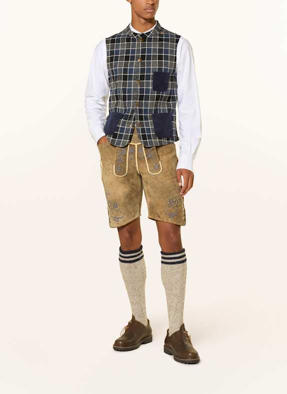Grasegger Traditional vest KAISERBLICK BLUE / GRAY / BLACK