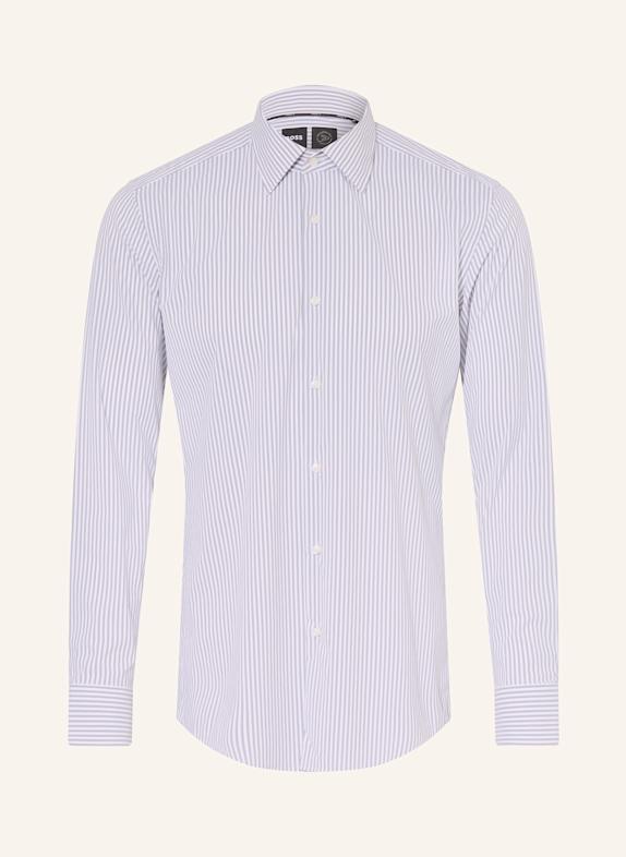 BOSS Hemd HANK Slim Fit DUNKELGRAU / WEISS