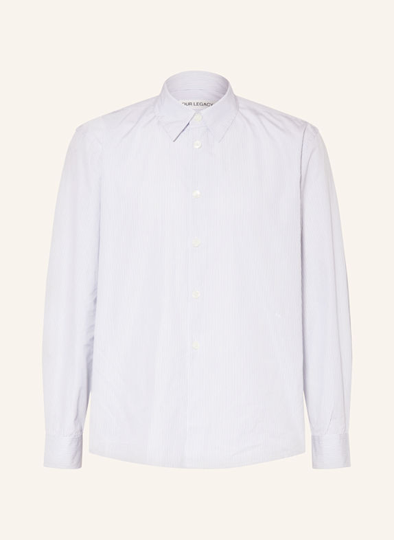 OUR LEGACY Hemd Regular Fit WEISS / BLAU