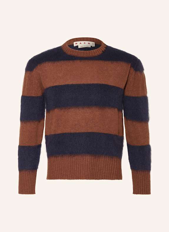 MARNI Pullover DUNKELORANGE / DUNKELBLAU