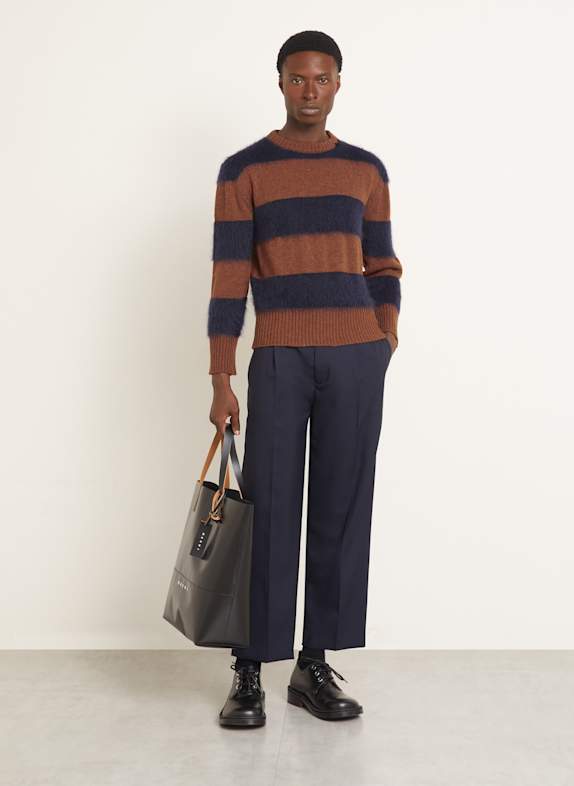 MARNI trui DONKERORANJE / DONKERBLAUW