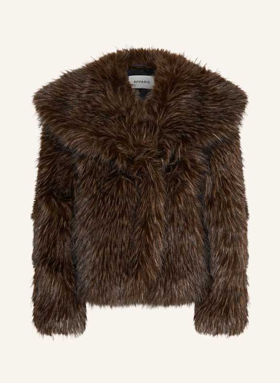 APPARIS Kunstfell-Jacke YARA DUNKELBRAUN