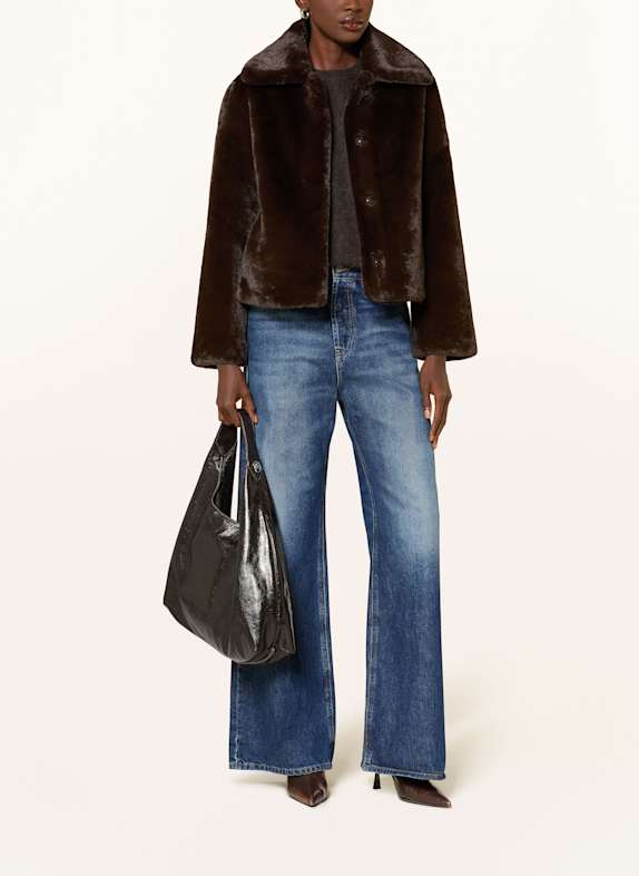 APPARIS Kunstpelz-Jacke ELIS DUNKELBRAUN