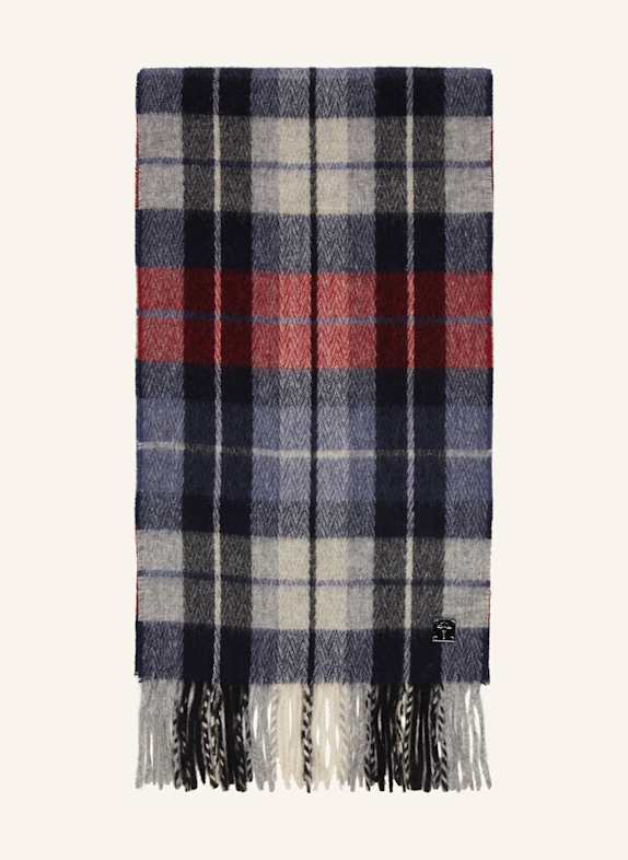 JOOP! Schal FABIAN DUNKELBLAU / DUNKELROT / GRAU