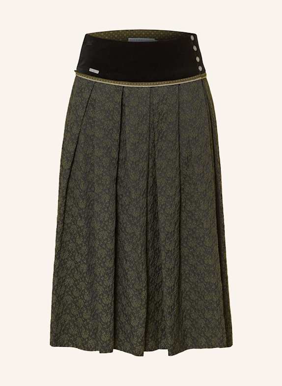 ROCKMACHERIN Trachtenrock GMASCHELT SCHWARZ / DUNKELGRÜN / GRÜN