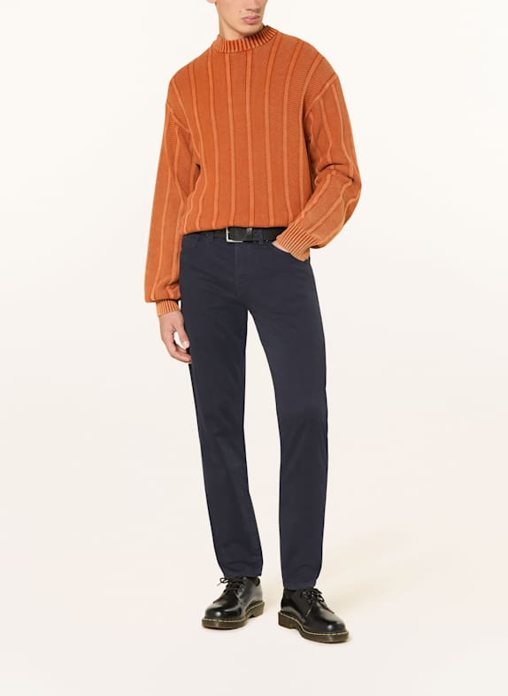 BOSS Byxor RE.MAINE Slim Fit MÖRKBLÅ