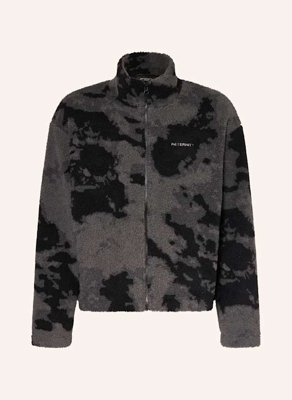 RETERNITY Teddyfell-Jacke SCHWARZ/ GRAU