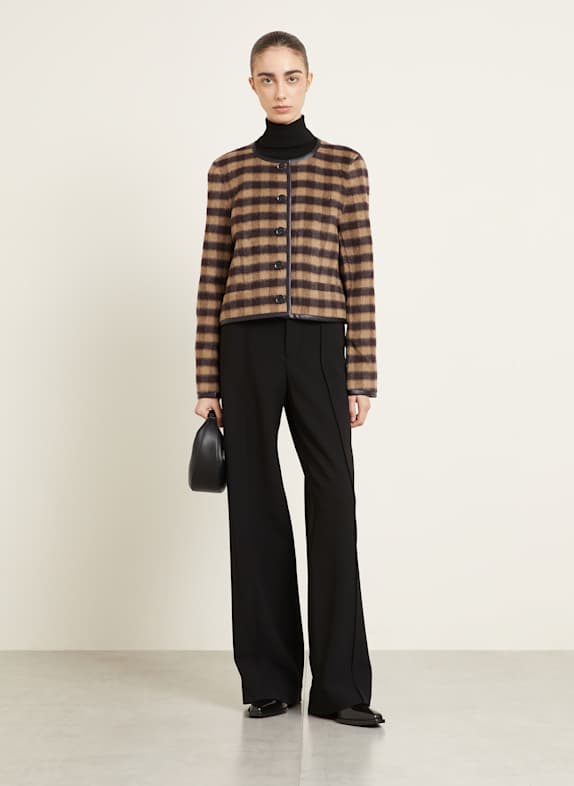 Proenza Schouler Kastenjacke HELENE mit Alpaka BRAUN / SCHWARZ