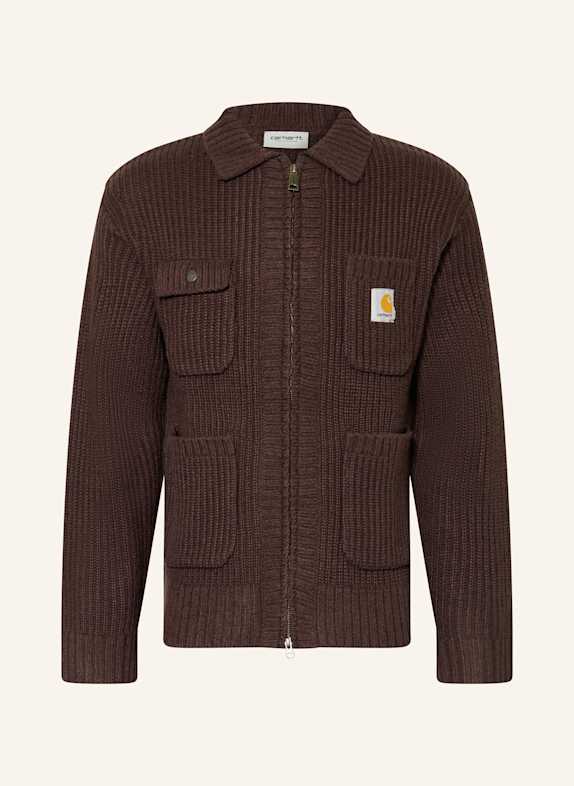 carhartt WIP Strickjacke CHORE DUNKELBRAUN