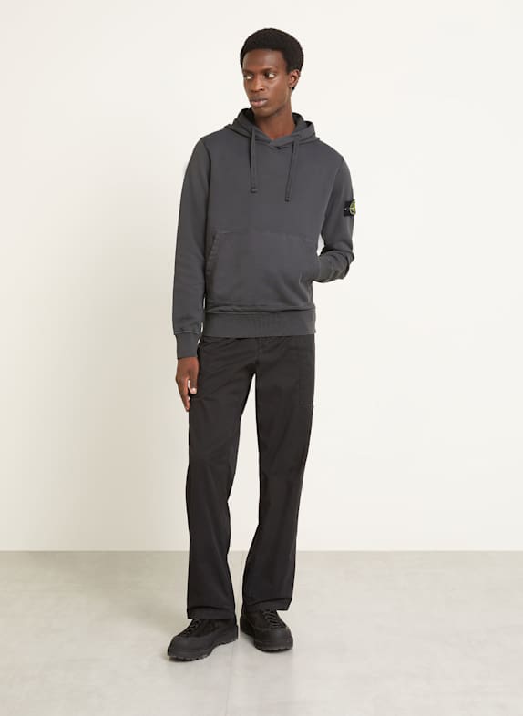 STONE ISLAND Bluza z kapturem CZIEMNOSZARY