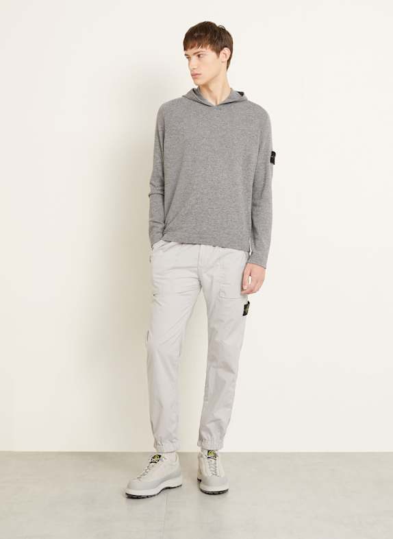 STONE ISLAND Strick-Hoodie GRAU
