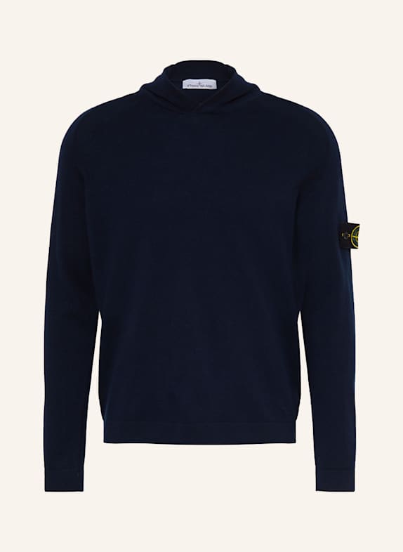 STONE ISLAND Strick-Hoodie DUNKELBLAU