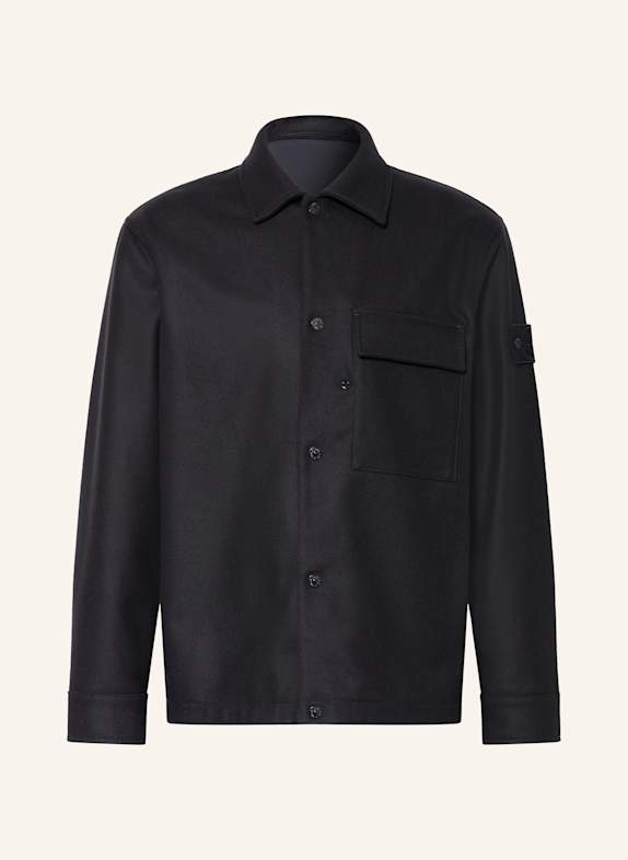 STONE ISLAND Flanell-Overshirt GHOST DUNKELBLAU