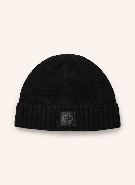 STONE ISLAND Cashmere-Mütze GHOST SCHWARZ