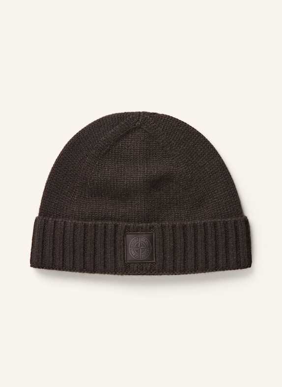 STONE ISLAND Cashmere-Mütze GHOST DUNKELBRAUN