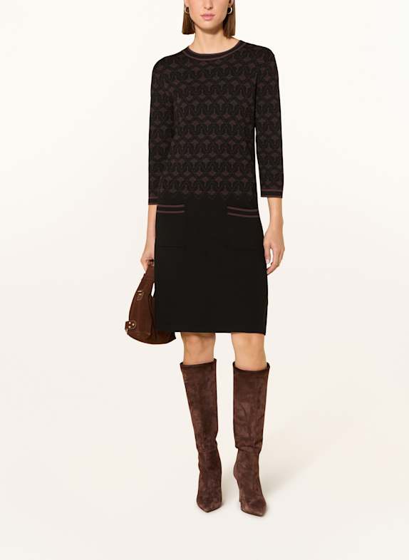 JOOP! Strickkleid KLAMIE mit 3/4-Arm DUNKELBRAUN / BRAUN