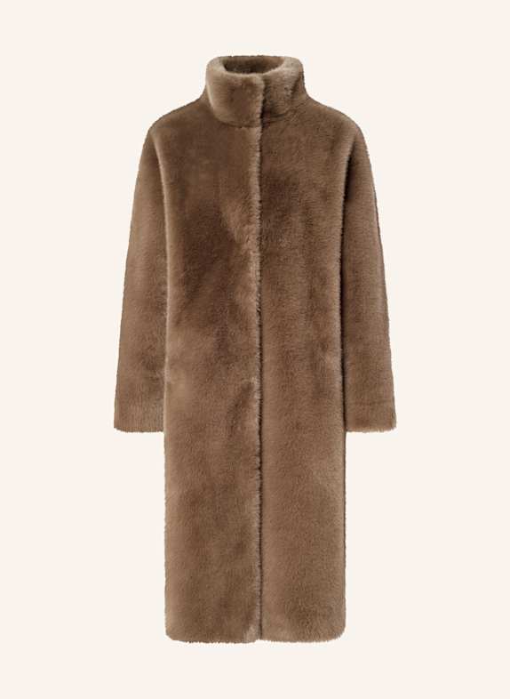 JOOP! Kunstpelz-Mantel BRAUN