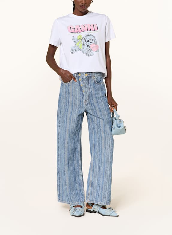 GANNI Wide Leg Jeans 566 MID BLUE STONE