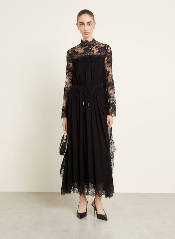 ZIMMERMANN HYPNOTIC Dress with lace BLACK