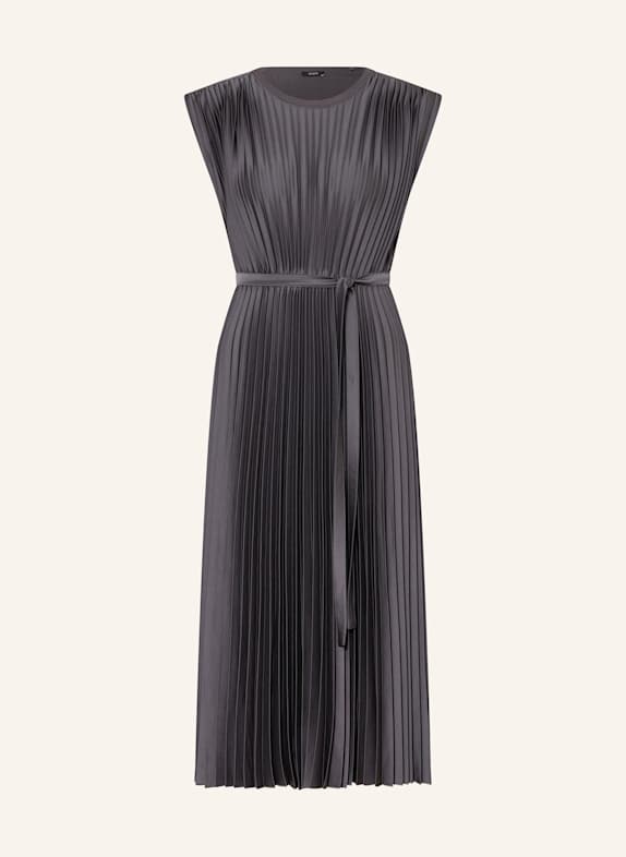 JOSEPH Satinkleid mit Plissees GRAU
