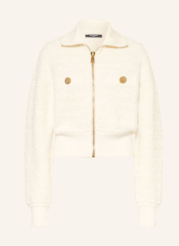 BALMAIN Strickjacke aus Bouclé ECRU