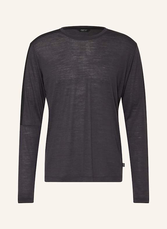 me°ru' Funktionsshirt BLOXWICH mit Merinowolle DUNKELGRAU