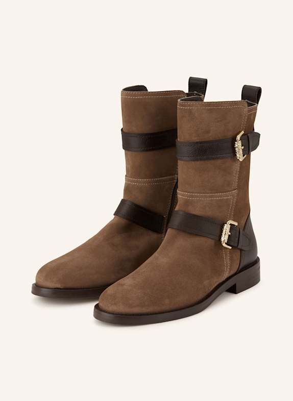 Pertini Botki SZAROBRĄZOWY / CIEMNOBRĄZOWY