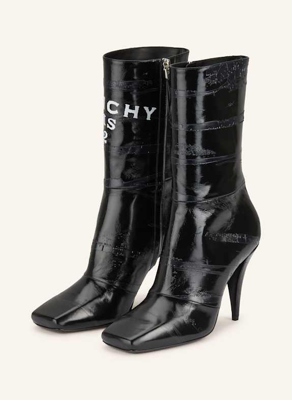 GIVENCHY Patent ankle boots BLACK