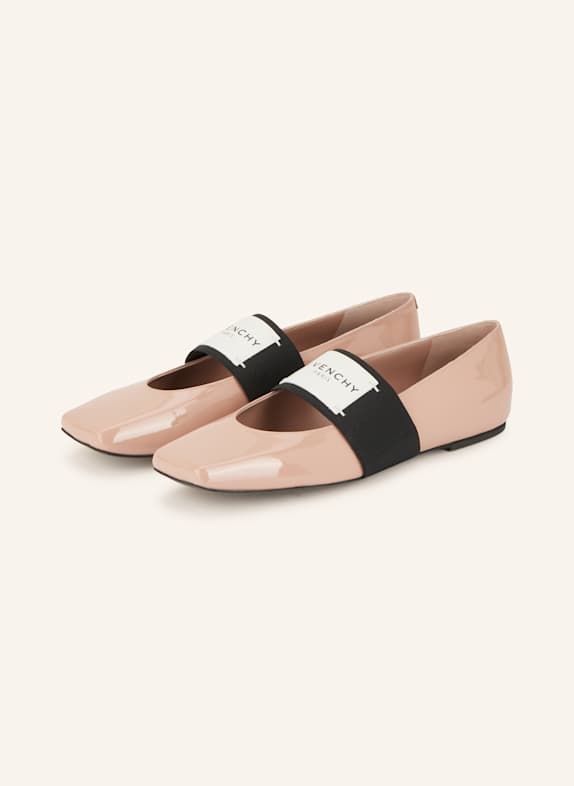 GIVENCHY Mary-Jane-Ballerinas HELLROSA / SCHWARZ