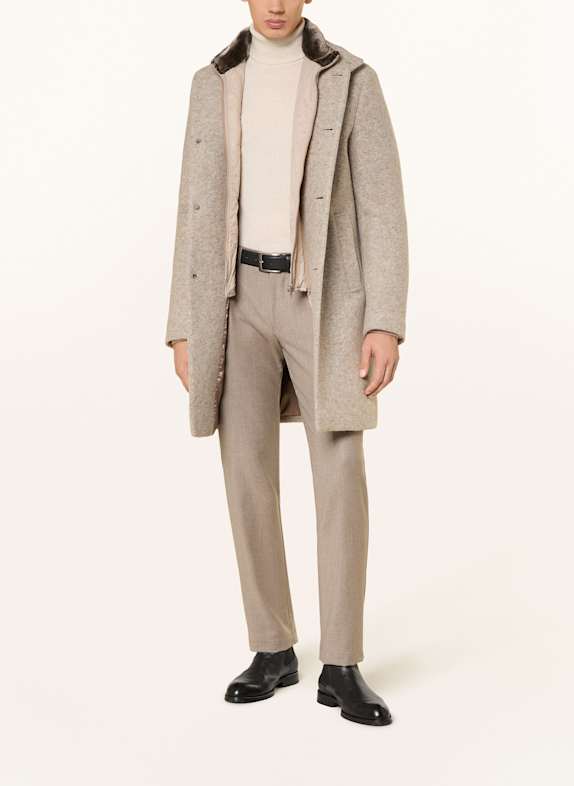 CINQUE Kabát CIBURTON s odnímatelnou krycí légou ČERNOŠEDÁ