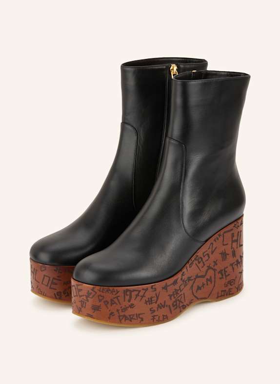 Chloé Plateau-Stiefeletten MAXIME SCHWARZ / BRAUN