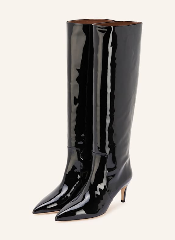 PARIS TEXAS Lackstiefel SCHWARZ