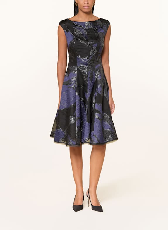 TALBOT RUNHOF Cocktailkleid mit Glitzergarn SCHWARZ / DUNKELBLAU