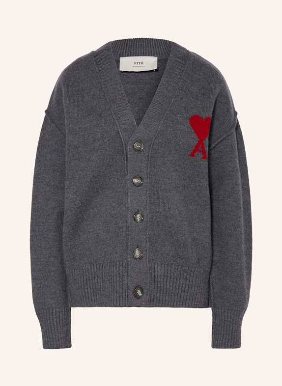 AMI PARIS Strickjacke DUNKELGRAU
