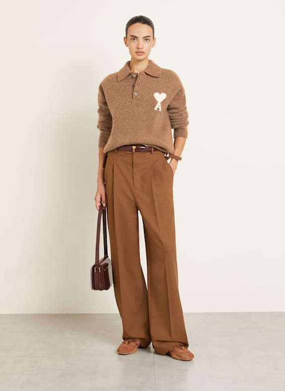 AMI PARIS Trui met alpaca LICHTBRUIN