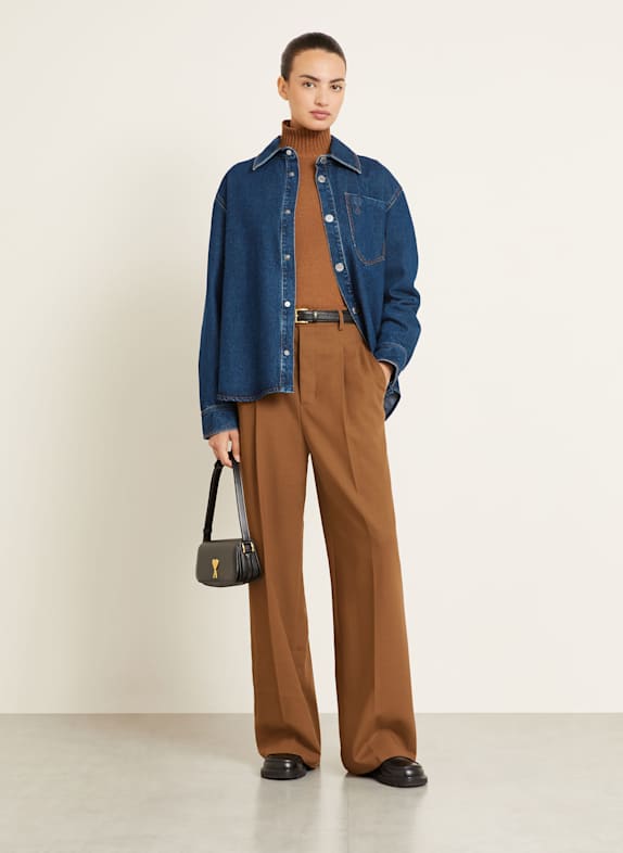 AMI PARIS Džínová košile TMAVĚ MODRÁ