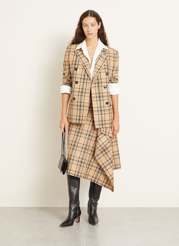 AMI PARIS Wickelrock CAMEL / SCHWARZ