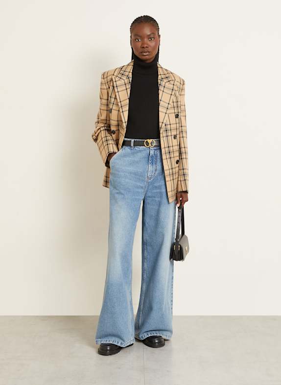 AMI PARIS Wide Leg Jeans 480 used blue