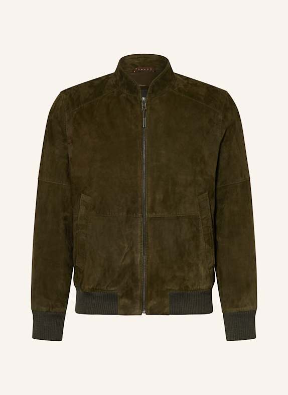 windsor. Kurtka skórzana OLIWKOWY