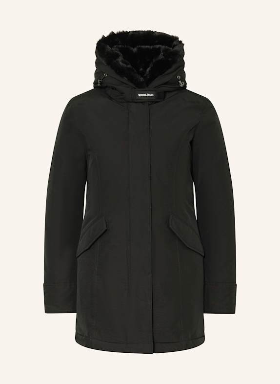 WOOLRICH Daunenjacke BEAKER mit Kunstpelz SCHWARZ
