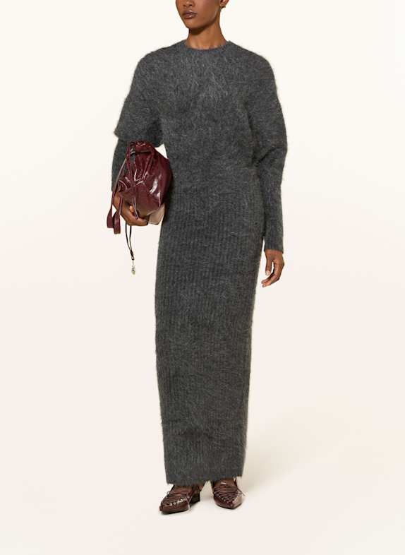 BY MALENE BIRGER Strickkleid GISLAINE HAIRY mit Mohair DUNKELGRAU