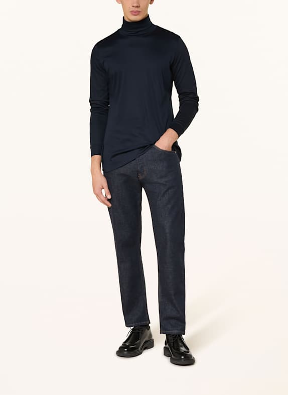 van Laack Rolkraag shirt PELINO DONKERBLAUW