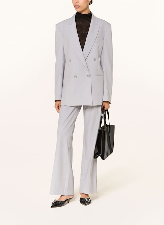 PATRIZIA PEPE lange blazer LICHTGRIJS