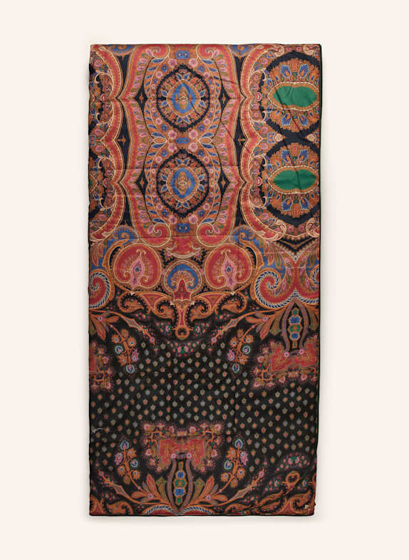 ETRO Home Narzuta na łóżko ZAHIR CZARNY/ CIEMNOCZERWONY/ ZIELONY